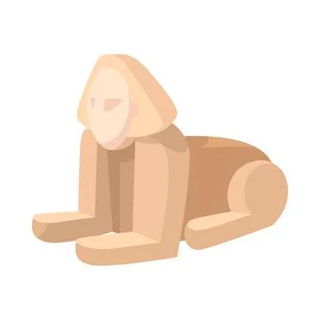 Sphinx icon, cartoon style Stock Illustration