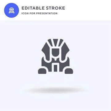 Sphinx icon vector, filled flat sign, solid pictogram isolated on white, logo Stock Illustration