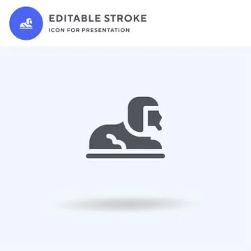 Sphinx icon vector, filled flat sign, solid pictogram isolated on white, logo Stock Illustration