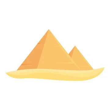 Sphinx pyramid icon cartoon vector. Cairo sand Stock Illustration