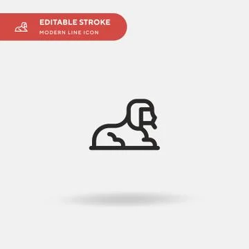 Sphinx Simple vector icon. Illustration symbol design template for web mobile Stock Illustration