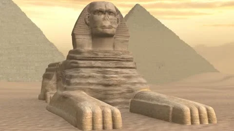 Sphinx at Sunset Stock Footage 20534712