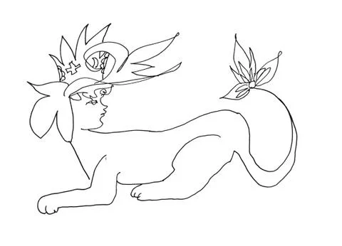 Sphinx theme illustration Stock Illustration