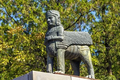 Sphinx in Yerevan. Stock Photos