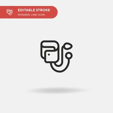 Sphygmomanometer Simple vector icon. Illustration symbol design template for  Illustrazione stock