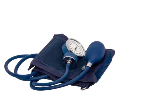 Sphygnomanometer arm cuff for checking blood pressure. Stock Photos