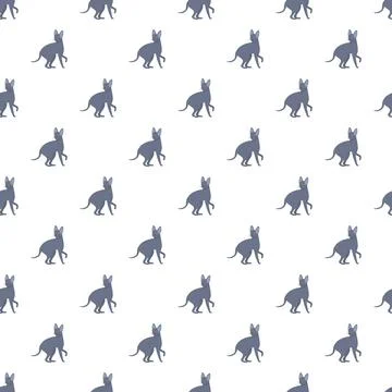 Sphynx cat pattern creating a seamless background Stock Illustration