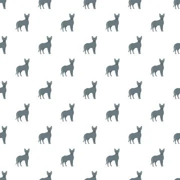 Sphynx cat repeating pattern on white background Illustrazione stock