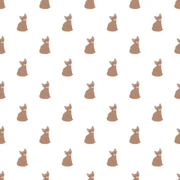 Sphynx cats kittens repeating pattern background Stock Illustration