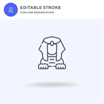 Sphynx icon vector, filled flat sign, solid pictogram isolated on white, logo Stock Illustration