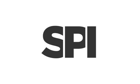 SPI logo design template with strong and modern bold text. Initial based ve.. 스톡 일러스트