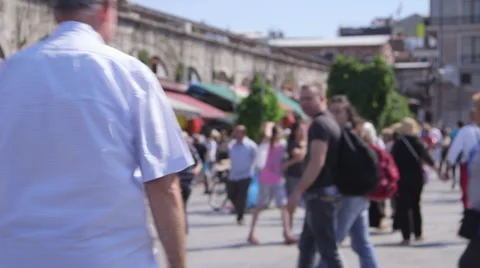 Spice Bazaar - Exterior:Crowd Non-descript Stock Footage 27845321