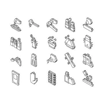 Spice Condiment Herb Collection isometric icons set vector Ilustración de archivo