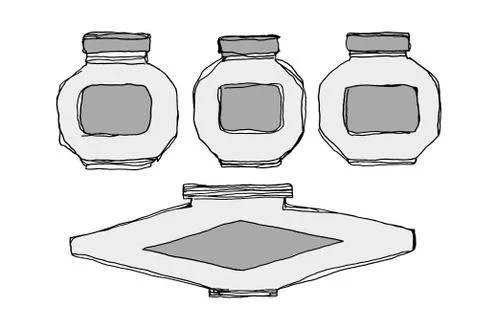 Spice Container Icon, Flat Style. Marker graphics. For design Stock Illustration