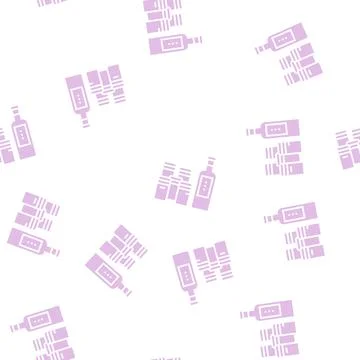 Spice containers glyph seamless pattern イラスト素材