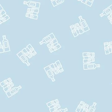 Spice containers line seamless pattern イラスト素材