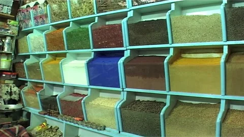Spice Containers Ready for Purchase Stock Footage 285916649