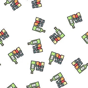 Spice containers vector seamless pattern イラスト素材