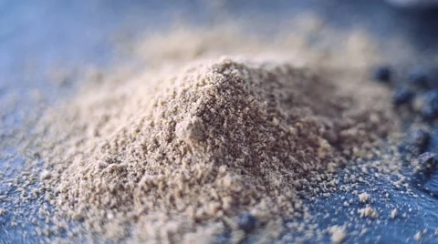Spice: crushed nutmeg Stock Footage 63981192