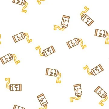 Spice grinder vector seamless pattern Stock Illustration
