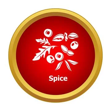 Spice icon representing culinary herbs and seasoning Stock Illustration