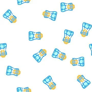 Spice jar vector seamless pattern Stock Illustration
