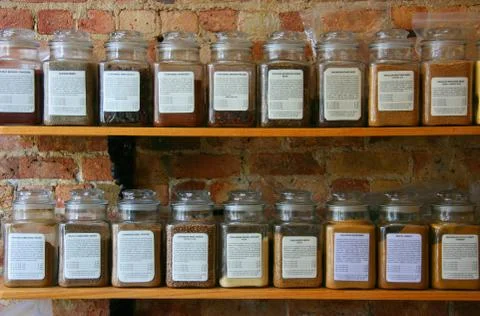 Spice jars Foto stock