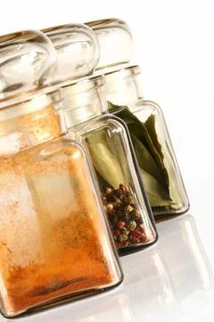 Spice jars Stock Photos