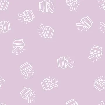 Spice mortar line seamless pattern 库存插图