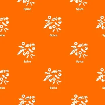 Spice pattern orange Stock Illustration