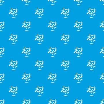 Spice pattern seamless blue Stock Illustration