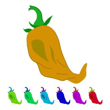 Spice pepper chili vector cartoon graphic Stock Illustration
