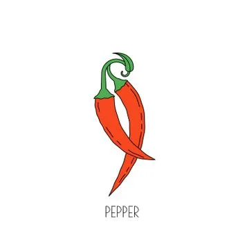 Spice pepper icon Stock Illustration