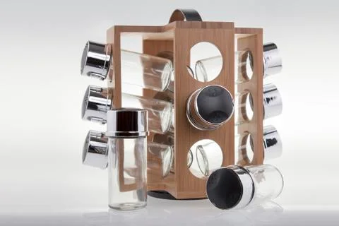 Spice rack for 12 jars Foto stock