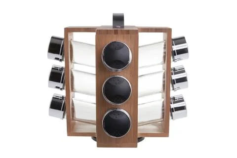 Spice rack for 12 jars Stock Photos