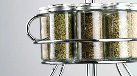 Spice rack and cook Stock Footage 8764214