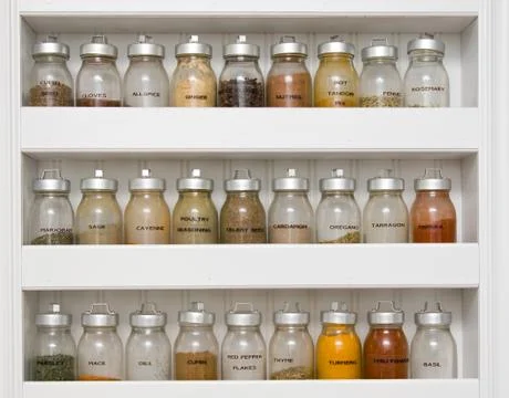 Spice rack Stock Photos