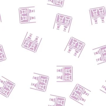 Spice shelf glyph vector seamless pattern Stock Illustration