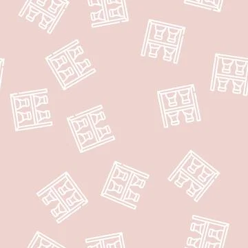 Spice shelf line vector seamless pattern Stock Illustration