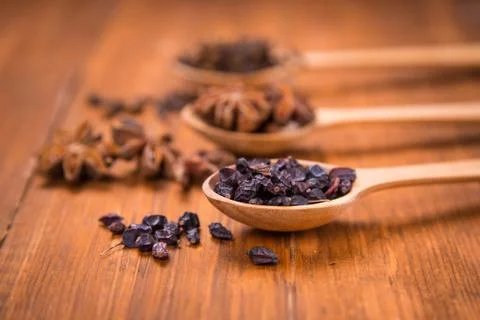 Spice in spoon Foto stock