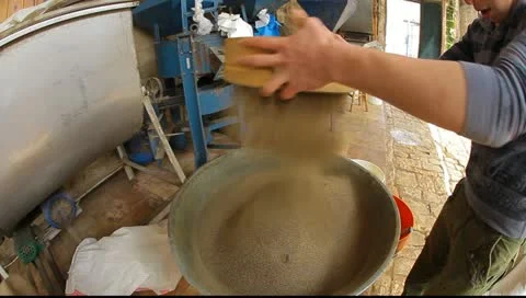 Spice straining in Galilee Mill El-Babour in Old City Nazareth Israel Видео 10871412