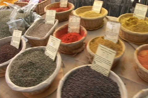 Spice table walk beside Stock Footage 500224