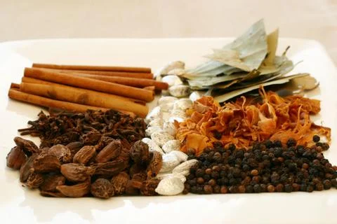 Spice tray Stock-Fotos