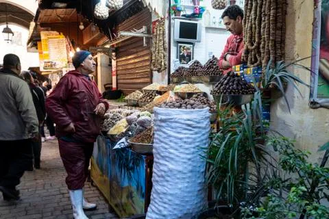 Spice vendor Foto stock