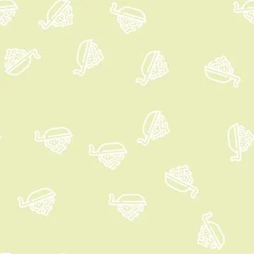 Spice wasabi on plate line vector seamless pattern Stock Illustration