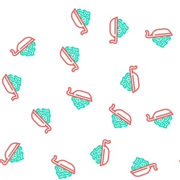 Spice wasabi on plate vector seamless pattern Stock Illustration
