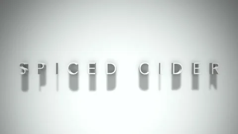 spiced cider 3D title animation white te... | Stock Video | Pond5