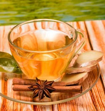 Spiced Ginger Tea Representing Refreshments Herbals And Teas Stock Photos