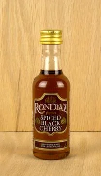 Spiced rum bottle. Stock Photos