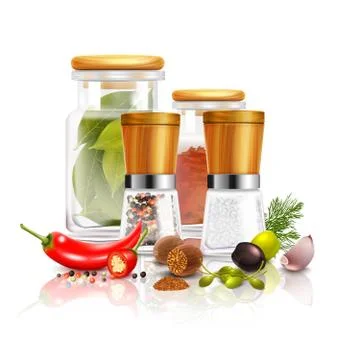 Spices 3D Composition Illustrazione stock